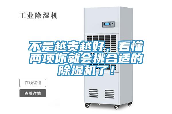 不是越貴越好，看懂兩項你就會挑合適的除濕機了！
