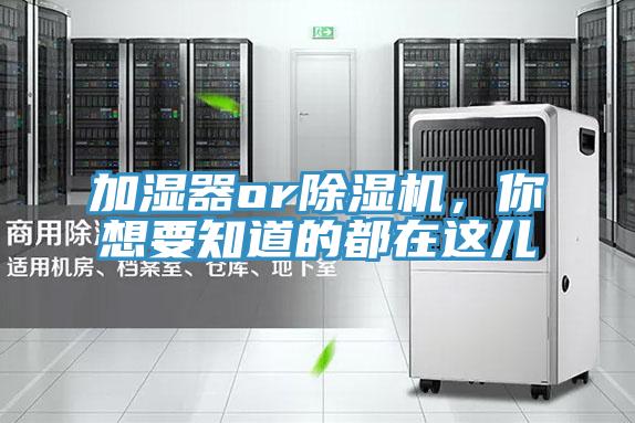 加濕器or除濕機(jī)，你想要知道的都在這兒