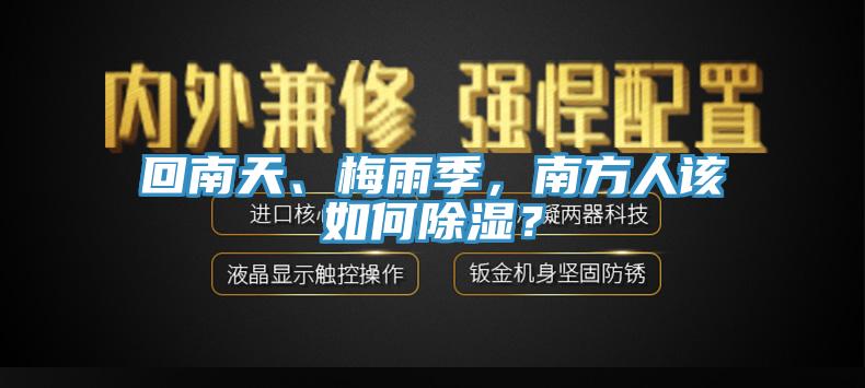 回南天、梅雨季，南方人該如何除濕？