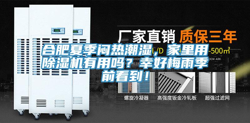 合肥夏季悶熱潮濕，家里用除濕機(jī)有用嗎？幸好梅雨季前看到！