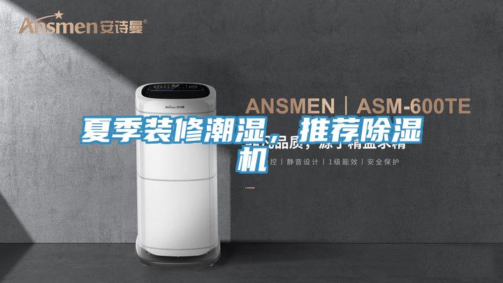 夏季裝修潮濕，推薦除濕機