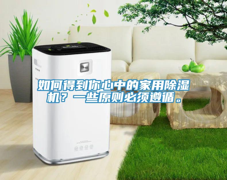 如何得到你心中的家用除濕機(jī)？一些原則必須遵循。