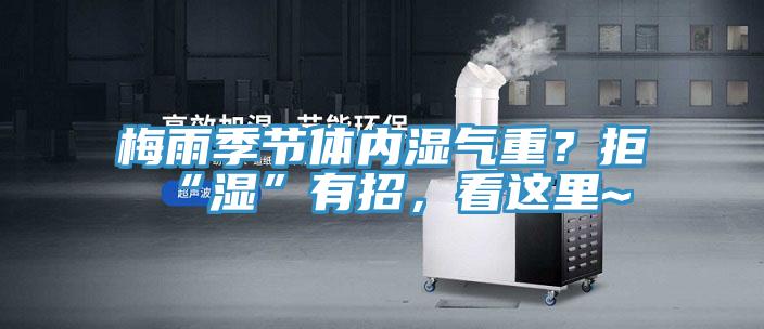梅雨季節(jié)體內(nèi)濕氣重？拒“濕”有招，看這里~