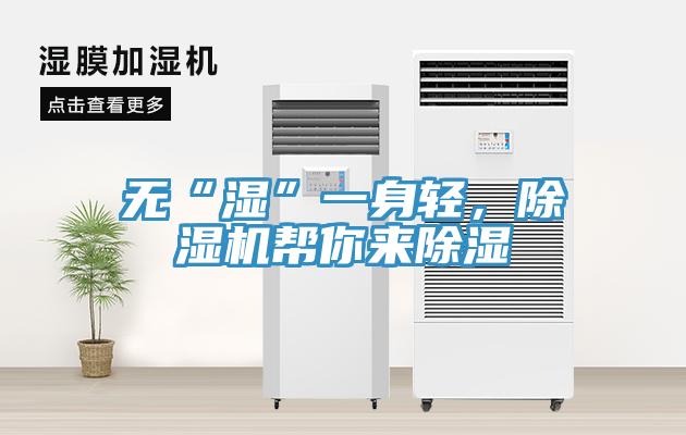 無“濕”一身輕，除濕機幫你來除濕
