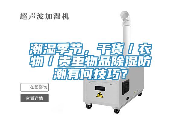 潮濕季節(jié)，干貨／衣物／貴重物品除濕防潮有何技巧？