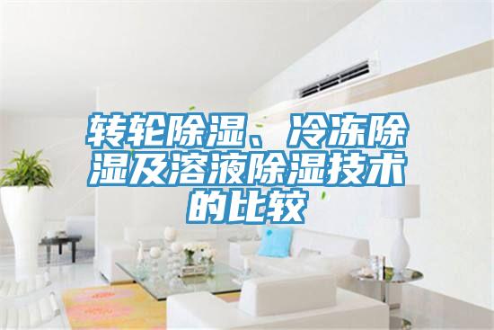 轉(zhuǎn)輪除濕、冷凍除濕及溶液除濕技術(shù)的比較