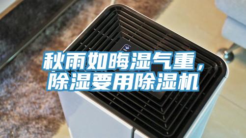 秋雨如晦濕氣重，除濕要用除濕機(jī)