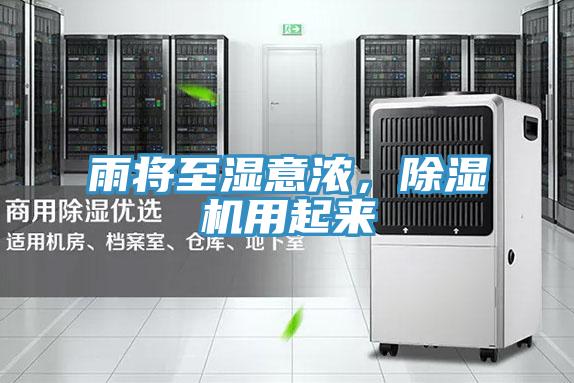 雨將至濕意濃，除濕機用起來