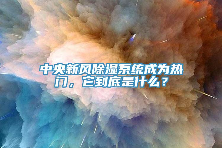 中央新風除濕系統(tǒng)成為熱門，它到底是什么？