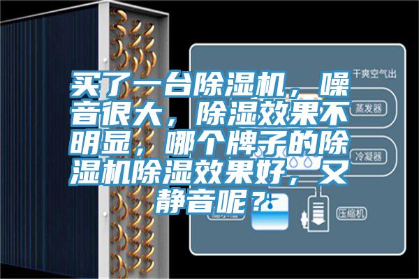買了一臺(tái)除濕機(jī)，噪音很大，除濕效果不明顯，哪個(gè)牌子的除濕機(jī)除濕效果好，又靜音呢？