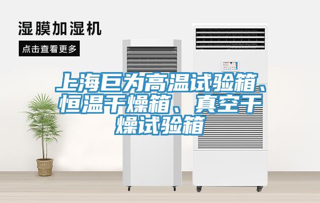 上海巨為高溫試驗(yàn)箱、恒溫干燥箱、真空干燥試驗(yàn)箱