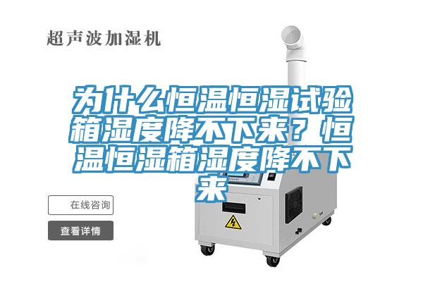 為什么恒溫恒濕試驗箱濕度降不下來？恒溫恒濕箱濕度降不下來