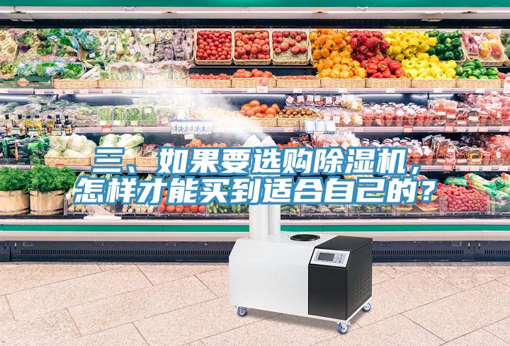 三、如果要選購(gòu)除濕機(jī)，怎樣才能買(mǎi)到適合自己的？