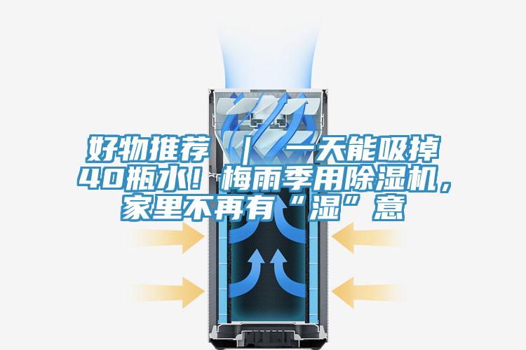 好物推薦 ｜ 一天能吸掉40瓶水！梅雨季用除濕機，家里不再有“濕”意