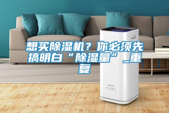 想買除濕機(jī)？你必須先搞明白“除濕量”_重復(fù)