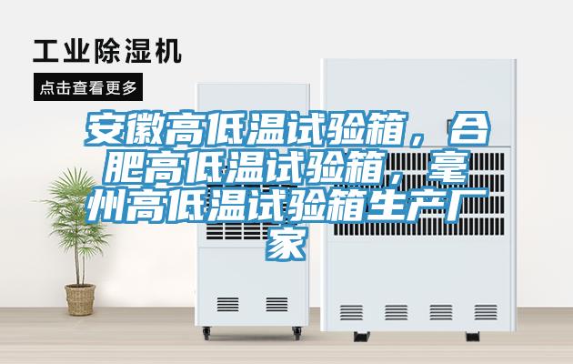 安徽高低溫試驗箱，合肥高低溫試驗箱，毫州高低溫試驗箱生產(chǎn)廠家