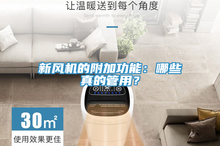 新風機的附加功能：哪些真的管用？