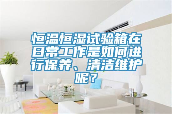 恒溫恒濕試驗箱在日常工作是如何進行保養(yǎng)、清潔維護呢？
