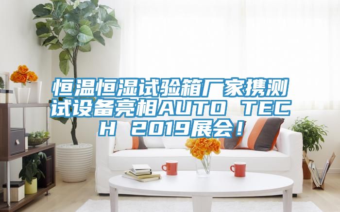 恒溫恒濕試驗箱廠家攜測試設備亮相AUTO TECH 2019展會！