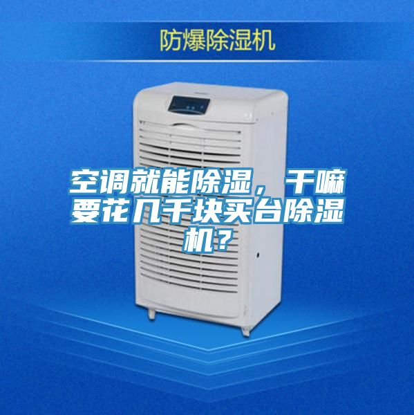 空調(diào)就能除濕，干嘛要花幾千塊買臺除濕機(jī)？
