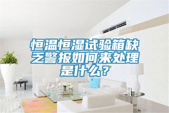 恒溫恒濕試驗(yàn)箱缺乏警報(bào)如何來處理是什么？