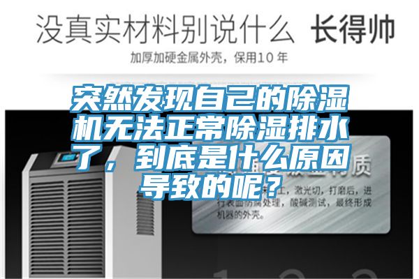 突然發(fā)現(xiàn)自己的除濕機(jī)無法正常除濕排水了，到底是什么原因?qū)е碌哪兀?></div>
								<div   id=
