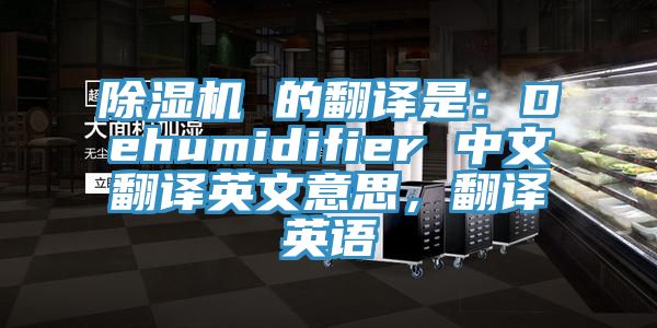 除濕機 的翻譯是：Dehumidifier 中文翻譯英文意思，翻譯英語