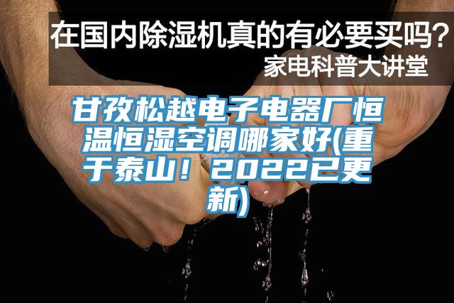 甘孜松越電子電器廠恒溫恒濕空調(diào)哪家好(重于泰山！2022已更新)