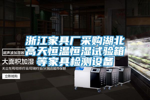 浙江家具廠采購湖北高天恒溫恒濕試驗(yàn)箱等家具檢測(cè)設(shè)備