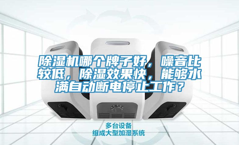 除濕機哪個牌子好，噪音比較低，除濕效果快，能夠水滿自動斷電停止工作？