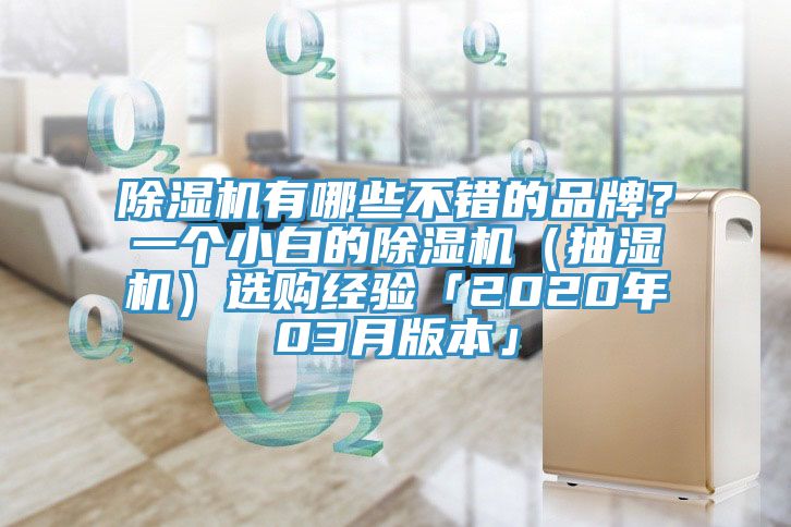 除濕機有哪些不錯的品牌？一個小白的除濕機（抽濕機）選購經(jīng)驗「2020年03月版本」