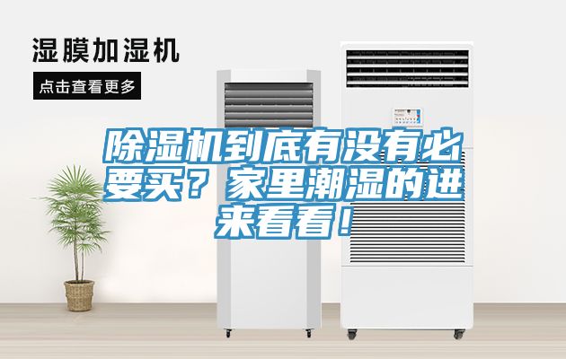 除濕機到底有沒有必要買？家里潮濕的進來看看！