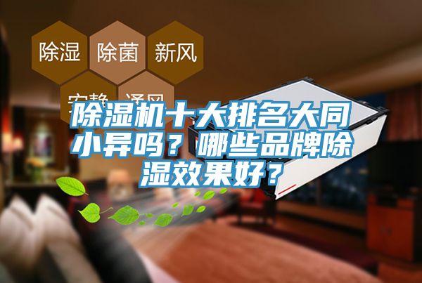 除濕機十大排名大同小異嗎？哪些品牌除濕效果好？