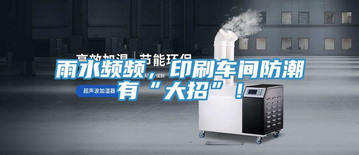 雨水頻頻，印刷車間防潮有“大招”！